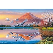 【廃盤】やのまん　ジグソーパズル　舞鶴と鏡富士　1000ピース　YANOMAN 舞鶴と鏡富士 / ジグソーパズルやのまん通信販売